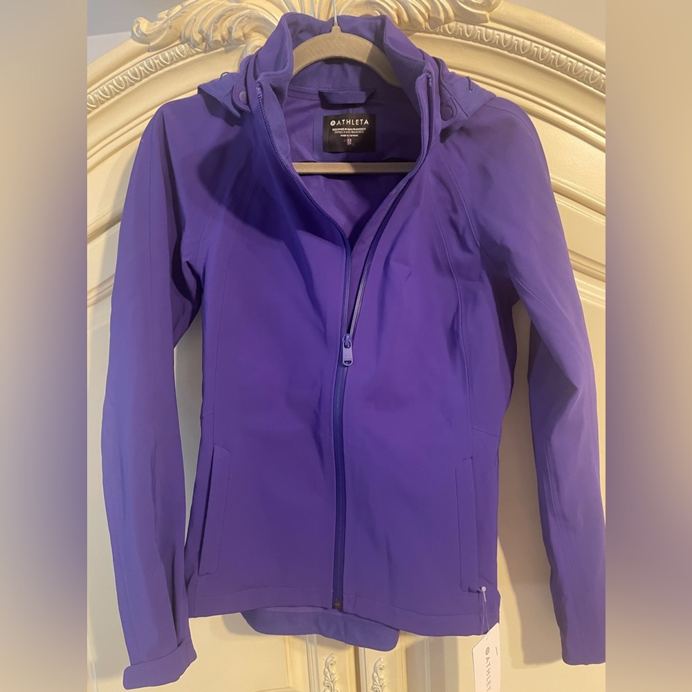 NWT Athleta Glacier Softshell Purple Jacket Sz XS
